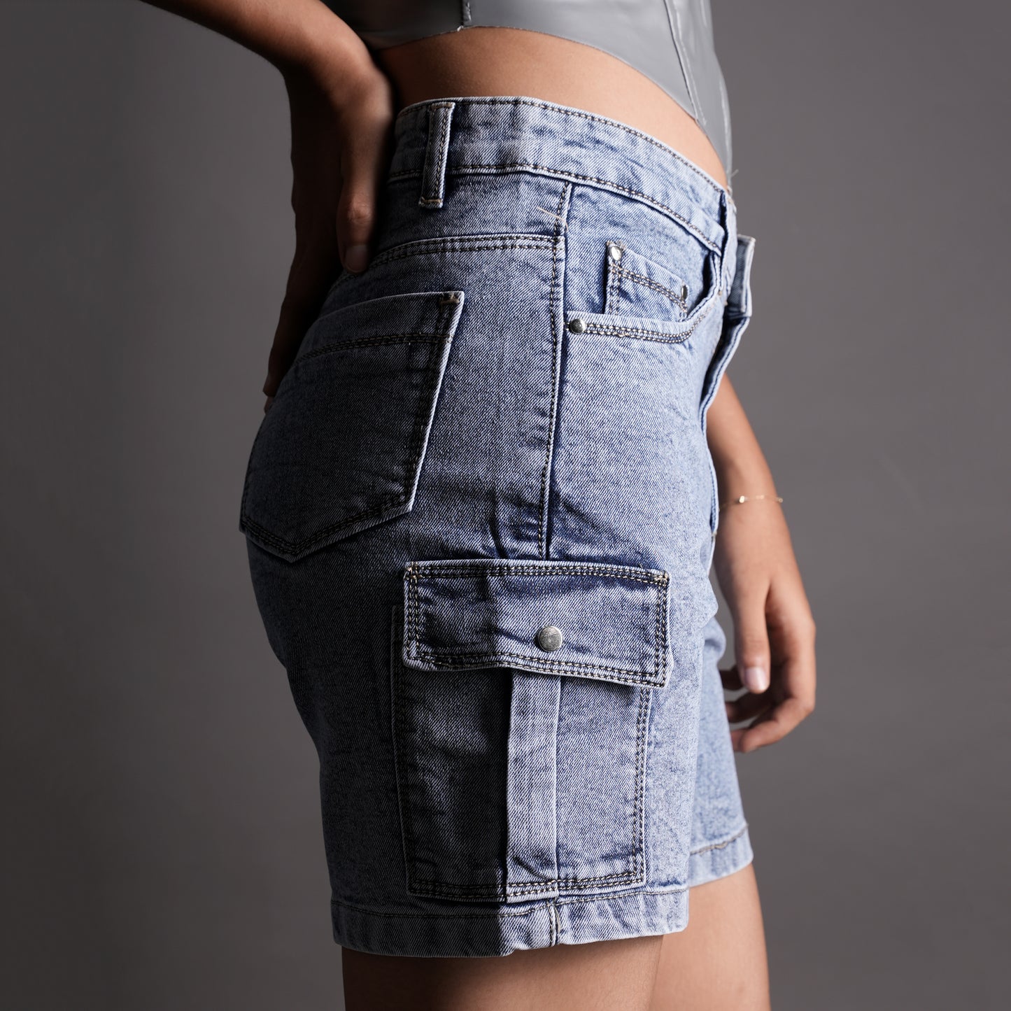 Roku Denim Cargo Shorts (Women's)