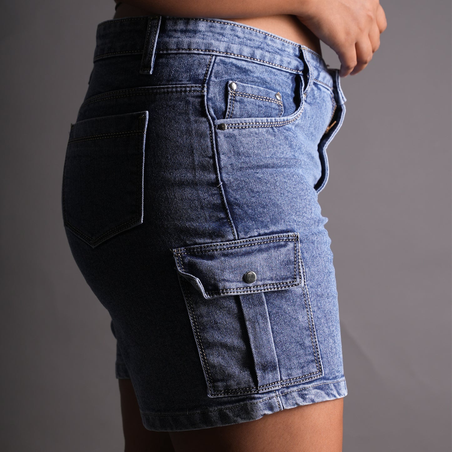 Roku Denim Cargo Shorts (Women's)