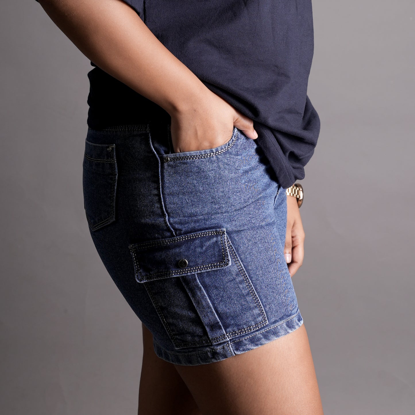 Roku Denim Cargo Shorts (Women's)