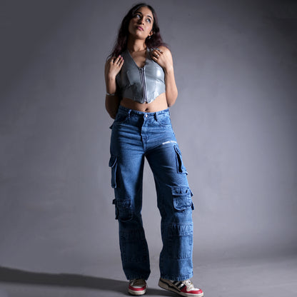 Deca Denim Cargo Pants (Women's)