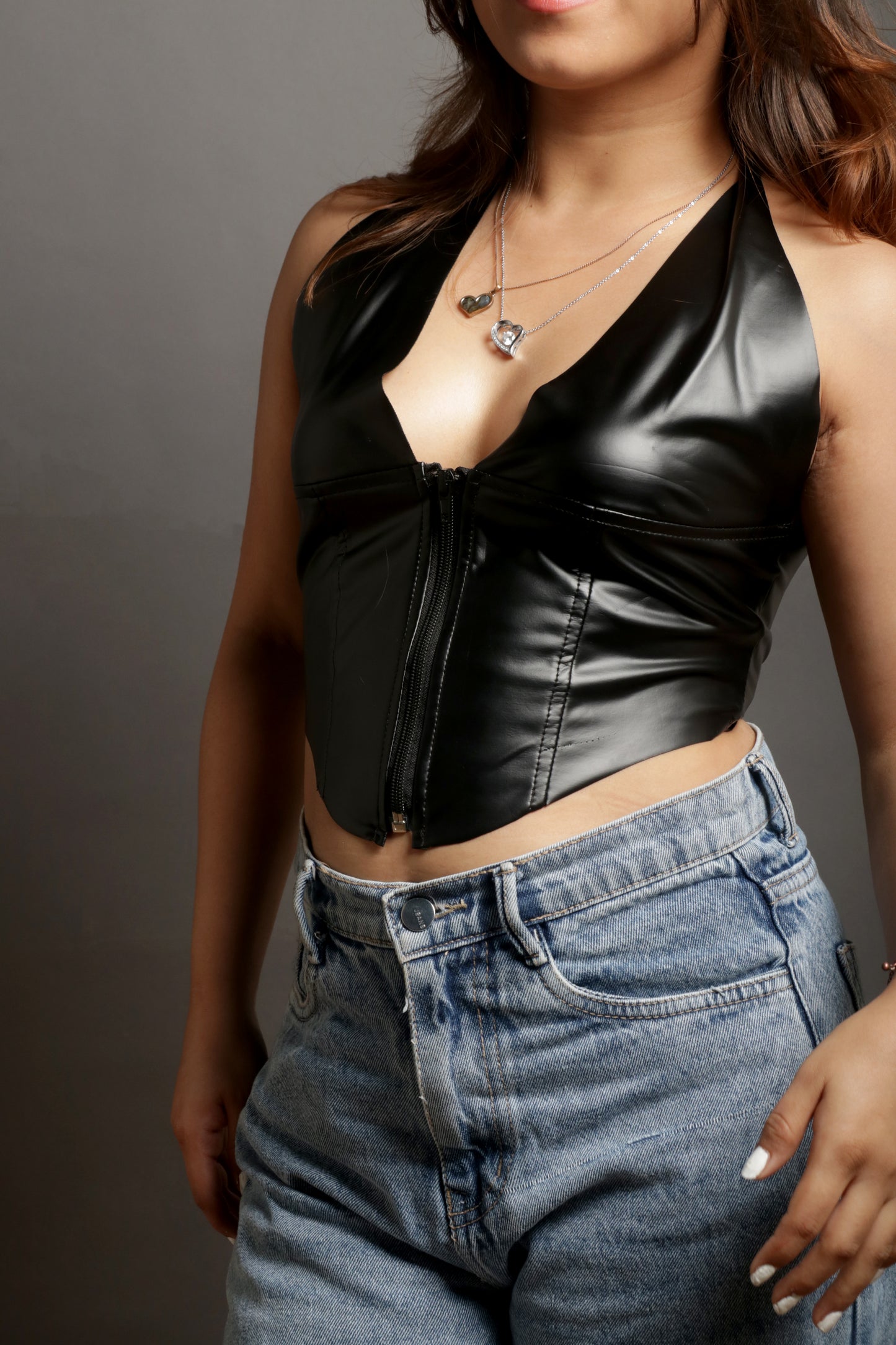 Black Asphalt Crop-top