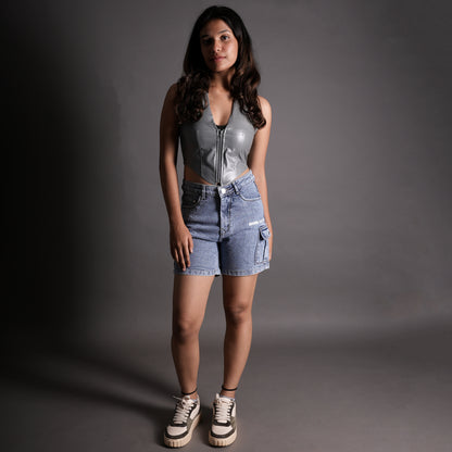Roku Denim Cargo Shorts (Women's)